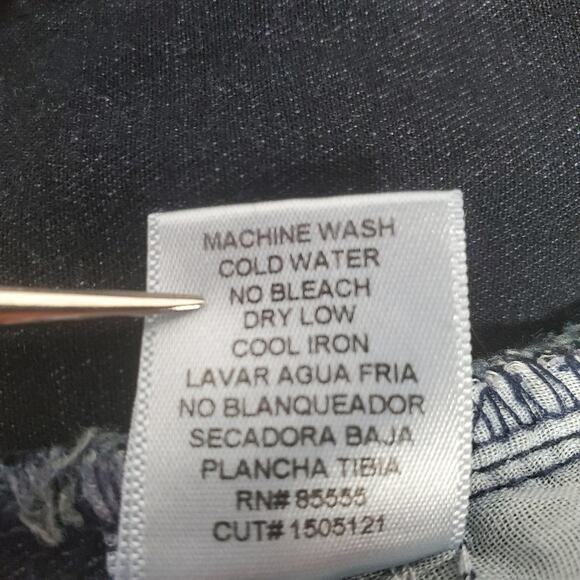 Pistola Women's Distressed Skinny Jeans Size 29 Mid Rise Dark Wash Stretch Blue - Picture 5 of 6